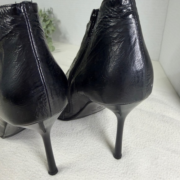 Le Château Luxe Black Leather Stiletto Ankle Boots Made in Italy Size 38 - Picture 5 of 14